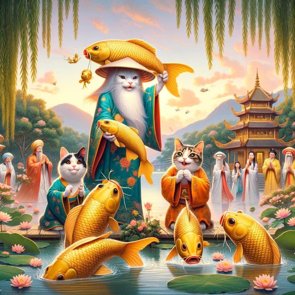 huy vọng Ông Táo nói tốt xíu. không năm sau phóng sinh cá sấu 
#ÔngTáo
#VietnameseCulture
#TetHoliday
#GoldenCarps
#Folklore
#CulturalTradition
#Vietnam
#SpiritualJourney
#MagicalMoments
#CatLovers