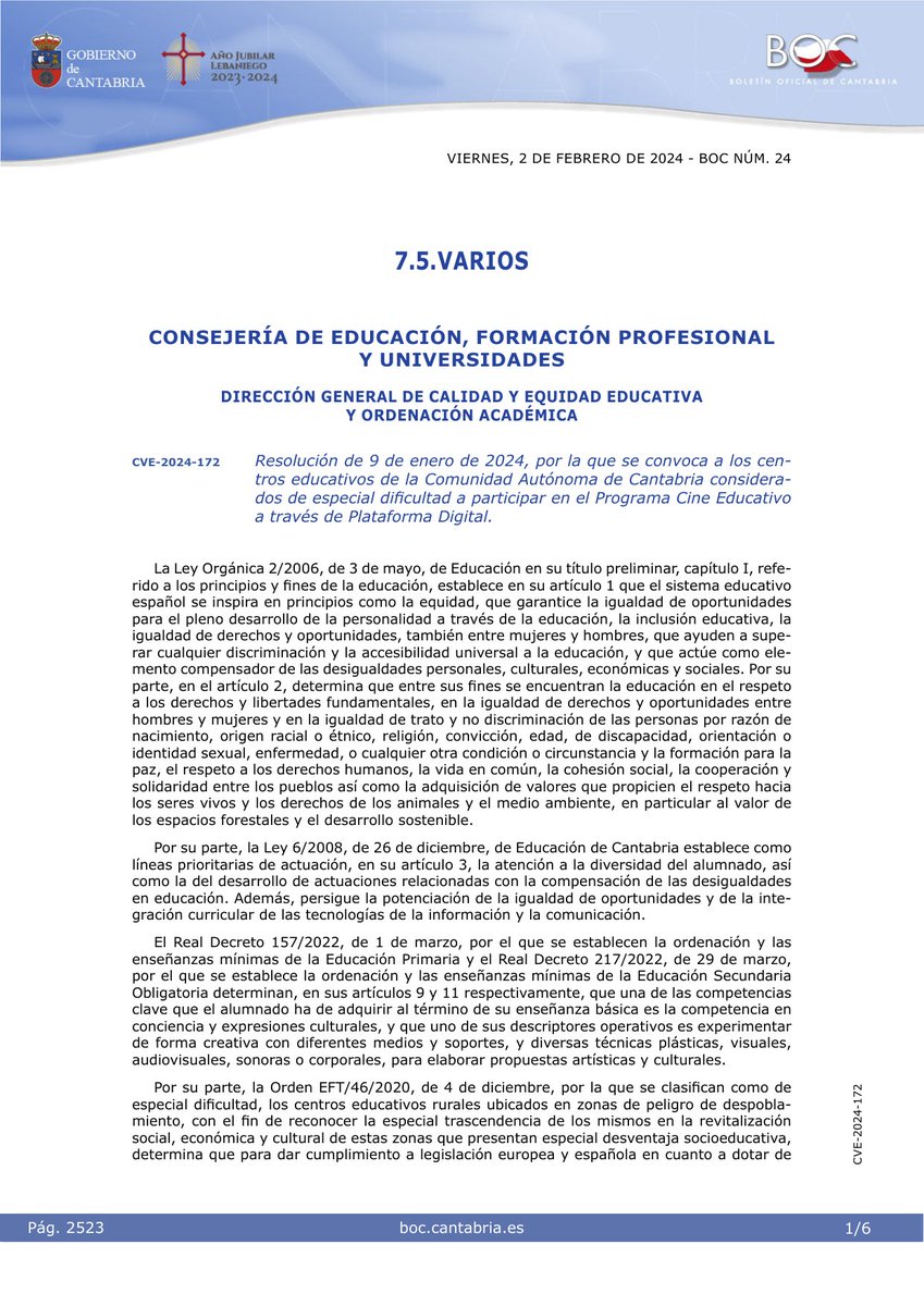Boletín Oficial de Cantabria tweet media