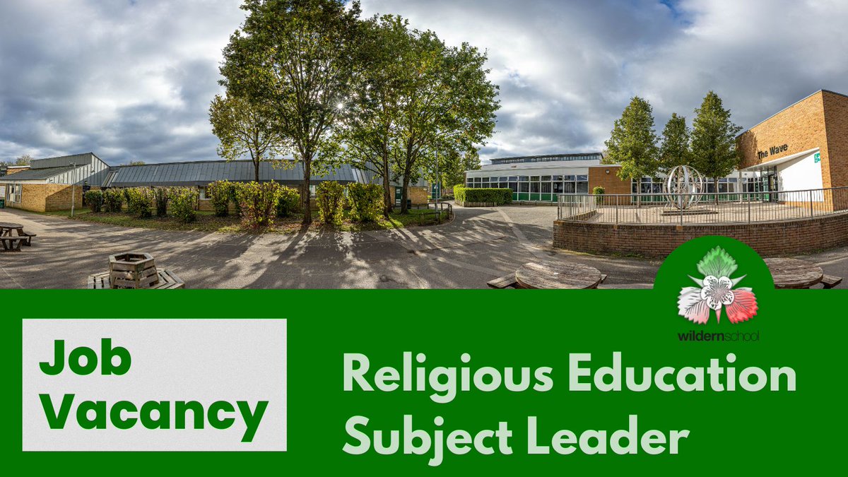 Wildern School is looking for a passionate, enthusiastic, creative #ReligiousEducation (#RE) #SubjectLeader to join our school. The successful candidate would be given excellent career development opportunities.

mynewterm.com/jobs/136654/ED…

#ReligiousEducationTeacher #TeachingJobs