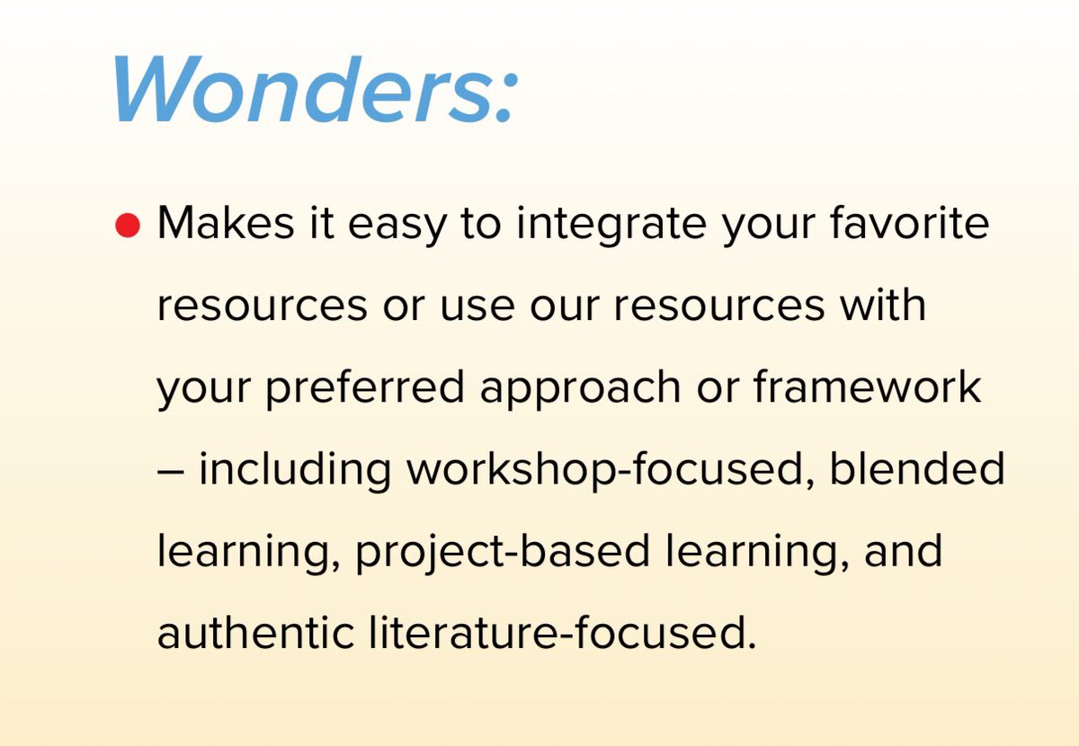 One of the critiques of basal reading programs is that they are designed to be a choose your own adventure program, thus any kind of instruction could be happening while using them.

That’s not just what I say.

It’s what their publishers tell us.

mheducation.com/unitas/school/…