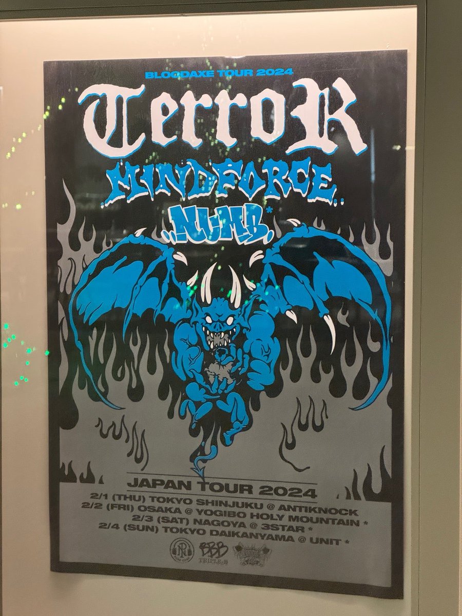 rubbermen's tweet photo. TERROR / MINDFORCE / NUMB JAPAN TOUR 2024 (@ Yogibo HOLY MOUNTAIN in 大阪市浪速区, 大阪府) https://t.co/rWQQ9vQd0W https://t.co/lfer6SwCJv