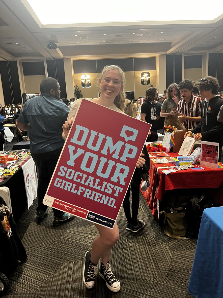 _CMG2001_'s tweet photo. From all of us here @TPUSA 

Socialism Sucks 

#socialismsucks 

@tpusastudents | @tpusa_gulf | @TPUSA_CITRUS | @TPUSAEvents https://t.co/Kghs5Biwx9