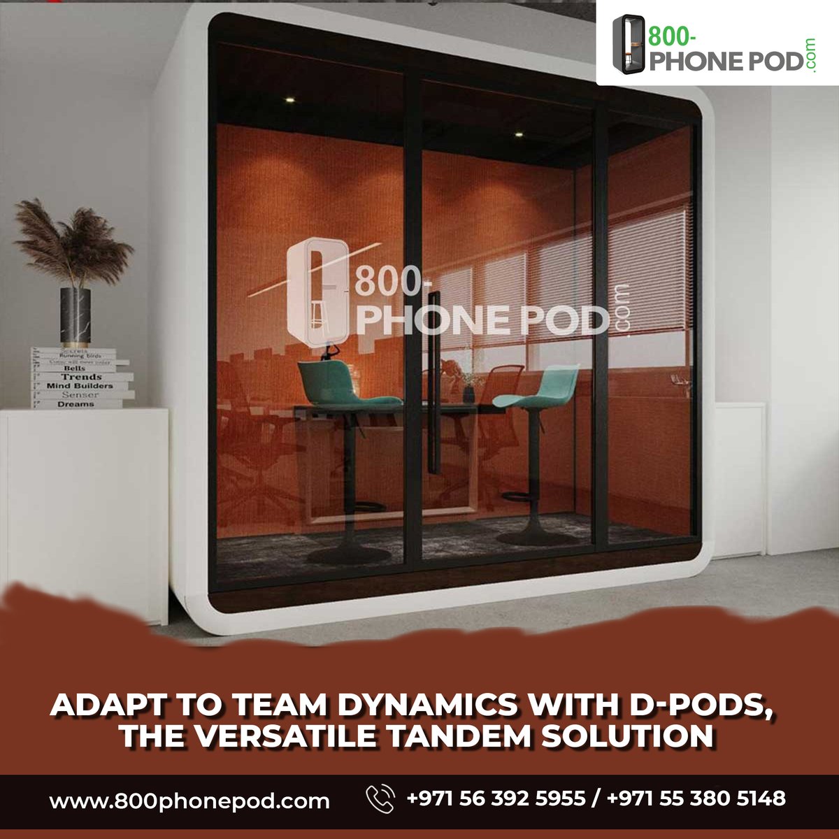 800Phonepod's tweet photo. Transform the way your #teamcollaborates with our innovative D-Pods!
Experience flexibility like never before with a tandem solution designed for the dynamic needs of your #workspace. π’
Call us now atπ+971 56 392 5955
#800honepod #TeamCollaboration #DPods #dubai #silentpod https://t.co/qHnXp17Yam