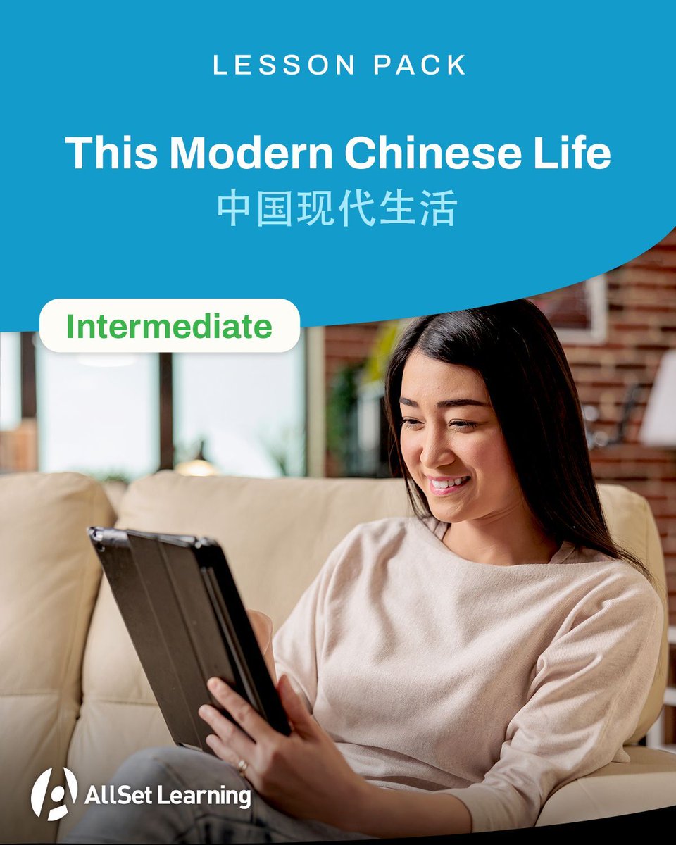🌏📱 Dive deep into the heart of modern Chinese life with our This Modern Chinese Life Digital Lesson Pack. Converse effortlessly about the apps and technology Chinese people use every day.  🚀💬
allsetlearning.com/digital-produc…