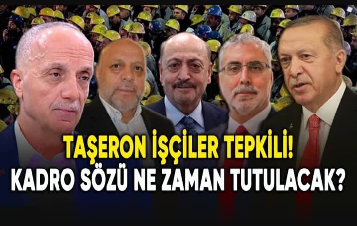 Taşerona kadrosunu vereceğiz dediniz söz verdiniz ama ne kadro var ne açıklama tüm sendikaları ve devlet yetkililerini yeniden toplantıya çağırıyoruz yeni bir çalıştay yapılmalıdır <a href="/RTErdogan/">Recep Tayyip Erdoğan</a> <a href="/turkiskonf/">TÜRK-İŞ</a> <a href="/hakiskonf/">HAKİŞ KONFEDERASYONU</a> <a href="/diskinsesi/">DİSK</a> <a href="/dbdevletbahceli/">Devlet Bahçeli</a> <a href="/isikhanvedat/">Prof. Dr. Vedat Işıkhan</a> <a href="/csgbakanligi/">T.C. Çalışma ve Sosyal Güvenlik Bakanlığı</a>