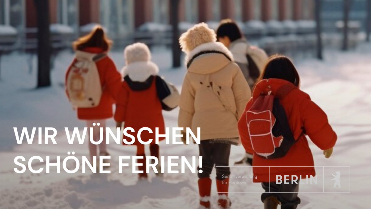 senfin's tweet photo. 🎒Juchhu! #Ferienstart: Wir wünschen allen #Berliner #Schülerinnen und #Schülern schöne #Winterferien. ❄️ https://t.co/r9bPLiq9WH