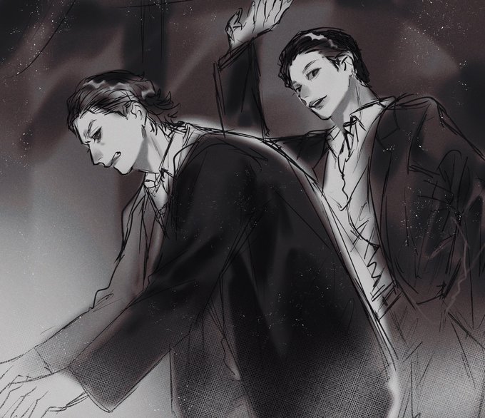 「formal hair slicked back」 illustration images(Latest)