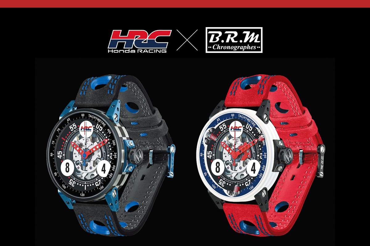 BRM_Japan's tweet photo. HRC×BRM コラボレーションウォッチ 2024

HRCの＜レーシングスピリッツ＞を表現した6種類の時計を大阪オートメッセ 2024のHONDAブースにて先行販売を行います。

会場ではBRMの人気モデルも展示されますので、ぜひこの機会に大阪オートメッセにお越しください。

詳細はこちら
https://t.co/GNDBLYfQFH https://t.co/yppypwshHv