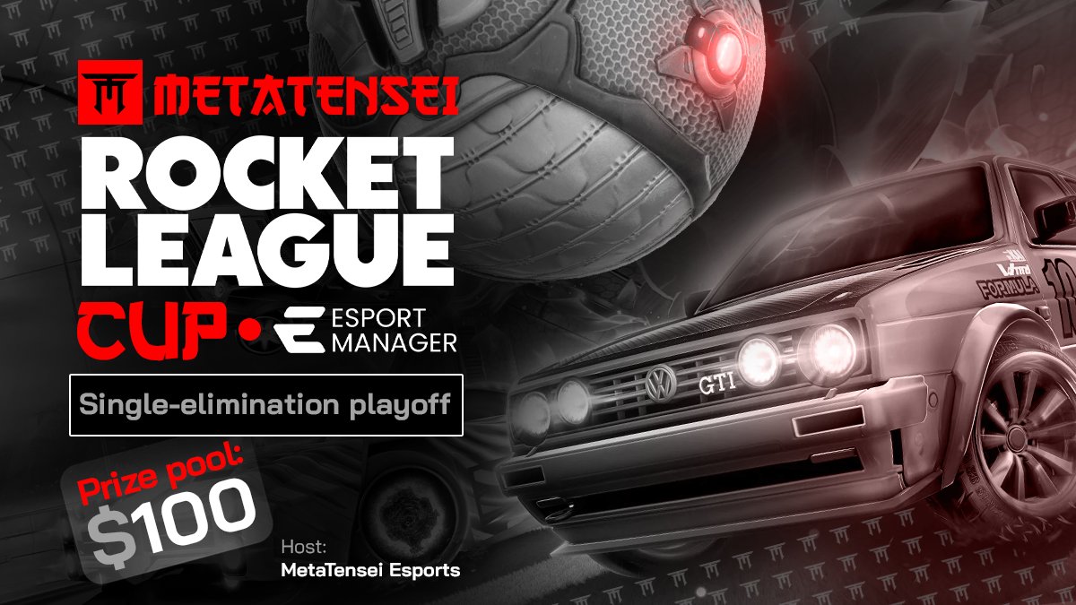 🚀🎮 Hey Gamers! 🎮🚀

Don't miss out on our MetaTensei Rocket League Tournament! 🌟  🏆💥

👾 Be part of an unforgettable experience! 👾
🕹️ Fill your day with adrenaline! 🕹️

➡️ Join now! ⬅️
esportmanager.com/tournaments/65…

#MetaTensei #RocketLeague #Tournament