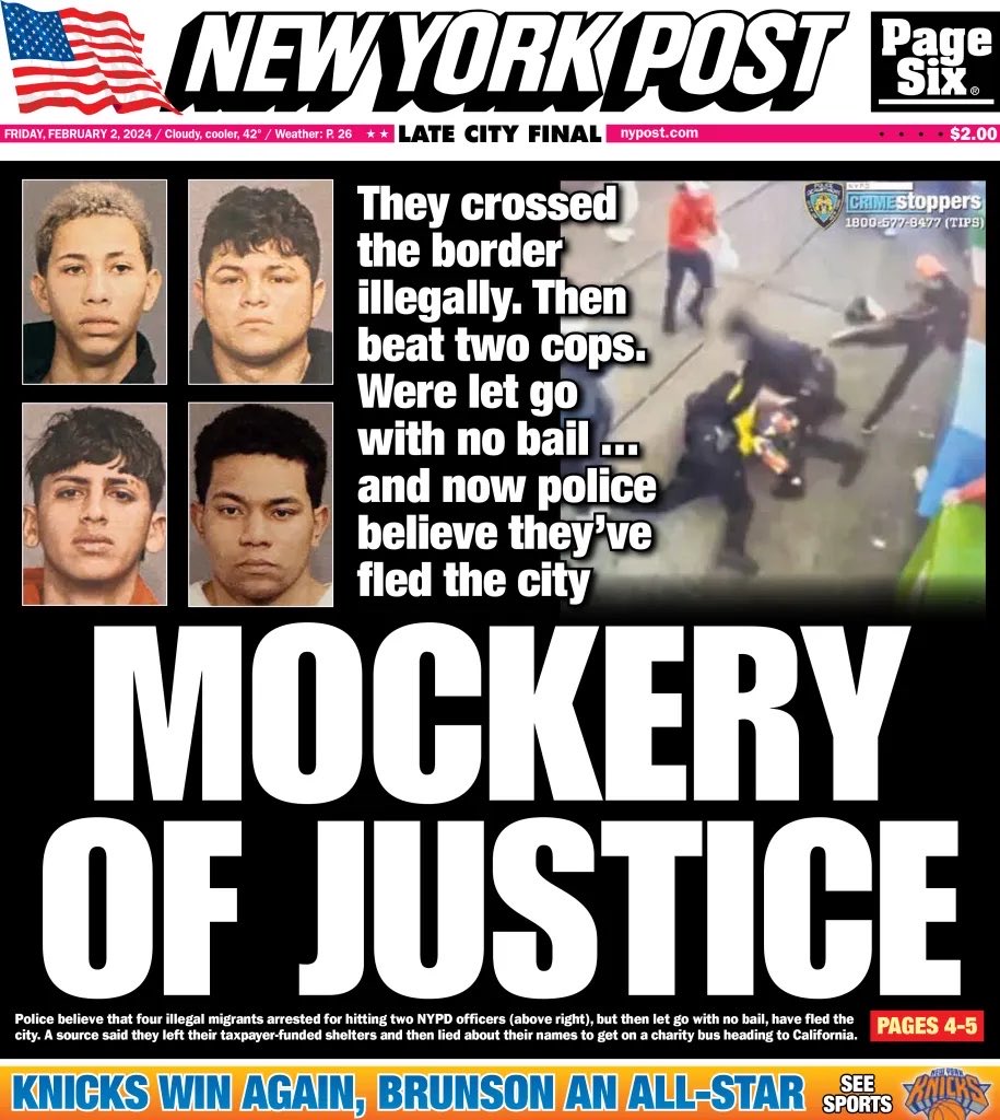 Today’s NY Post front page.