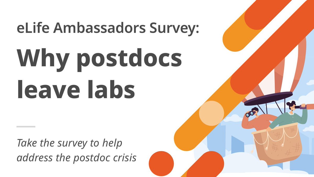 eLife - the journal (@elife) on Twitter photo An international multi-language survey spearheaded by #eLifeAmbassador @HaageVc is asking #postdocs about the reasons behind their early departure from research groups.
Take the survey and help the group address the postdoc crisis: elifesciences.org/inside-elife/0… <a href="/PostdocVoice/">PostdocVoice</a> An international multi-language survey spearheaded by #eLifeAmbassador @HaageVc is asking #postdocs about the reasons behind their early departure from research groups.
Take the survey and help the group address the postdoc crisis: elifesciences.org/inside-elife/0… <a href="/PostdocVoice/">PostdocVoice</a>