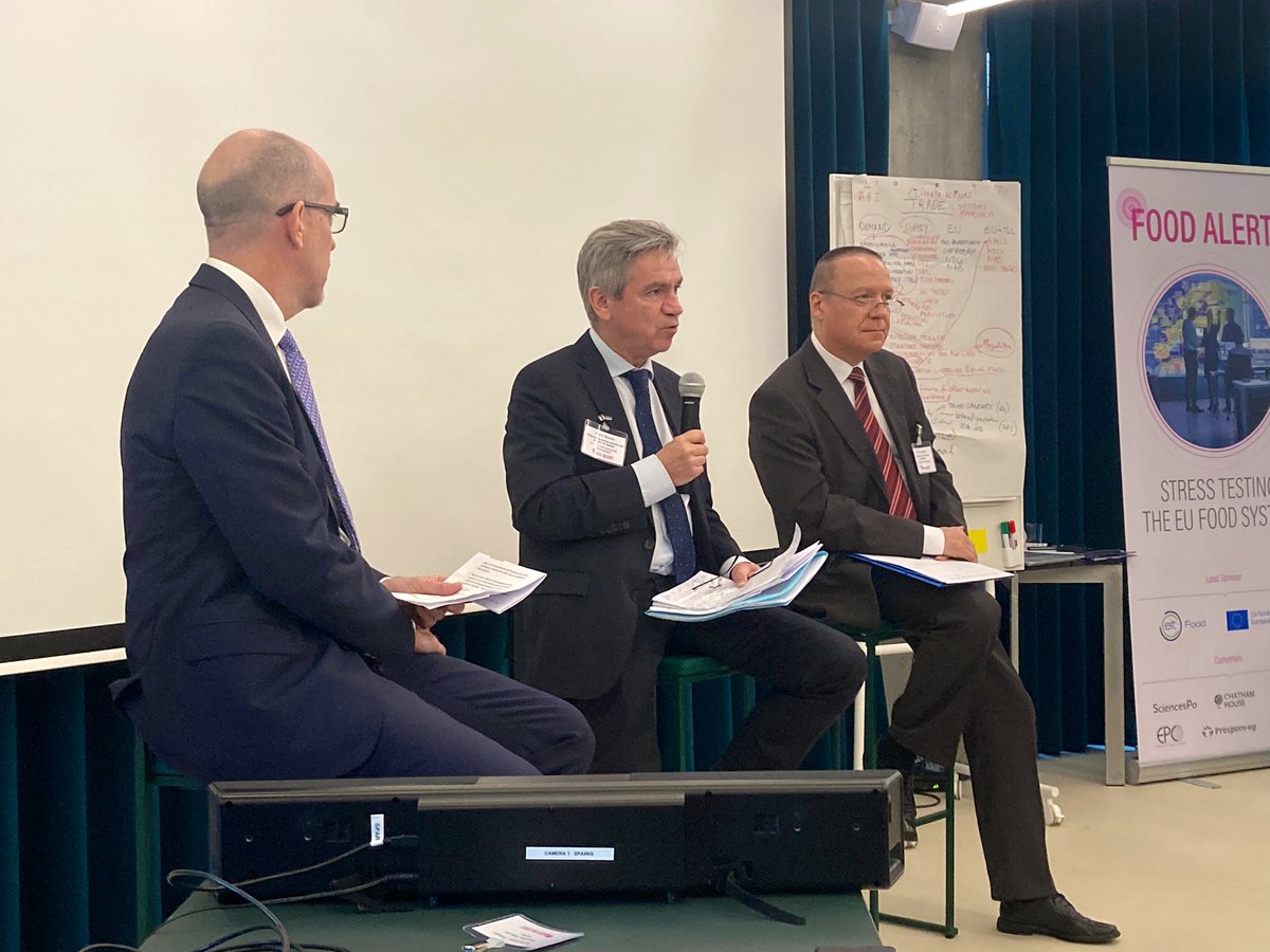 Stress testing the #EU food system at #FoodAlert simulation workshop. 

-Enhance anticipatory capacity to crises
-Make full use or discussion mechanisms #EFSCM 
-Integration of alert systems
-Reinforce resilience in a food systems approach #EUF2F 

foodalert.socialsimulations.org