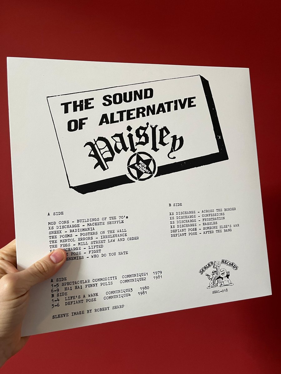 Groucho Marxist Record Co:Operative Late 70s, Paisley was a thriving punk city home to an incredible scene of weirdos and creative spirit. Sealed Records have comped its premier record label on this loving comp. 40pg booklet. Retail Excl White vinyl: monorailmusic.com/product/grouch…