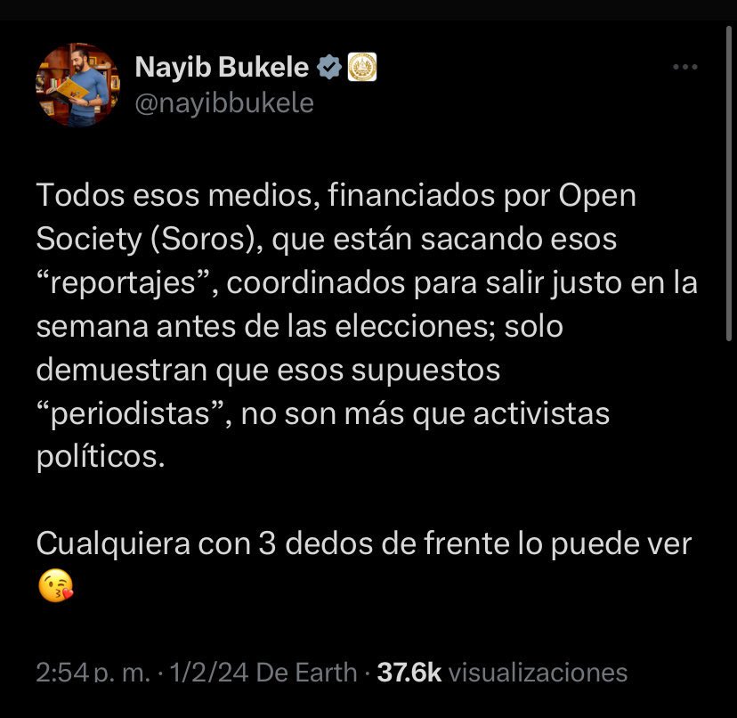Acusar al mensajero para no responder. Liberó a Crook, intentaron negociar con un cártel mexicano (y los engañó el pandillero prófugo con el que negociaron); echaron a la Cicies cuando encontró su corrupción; y se repartieron los fondos de un banco estatal. ¿Qué va a decir?