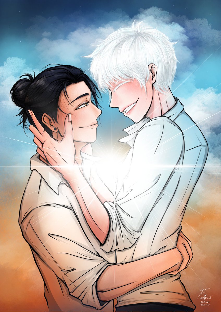 Fasara5's tweet photo. "เขาผู้จ้องมองท้องนภา กับ เธอผู้โอบกอดดวงตะวัน"

แด่คนทั้งสองผู้เป็นหนึ่งเดียวของกันและกันตลอดไป #เกะโกะ #Gego https://t.co/SKuJ0exRok