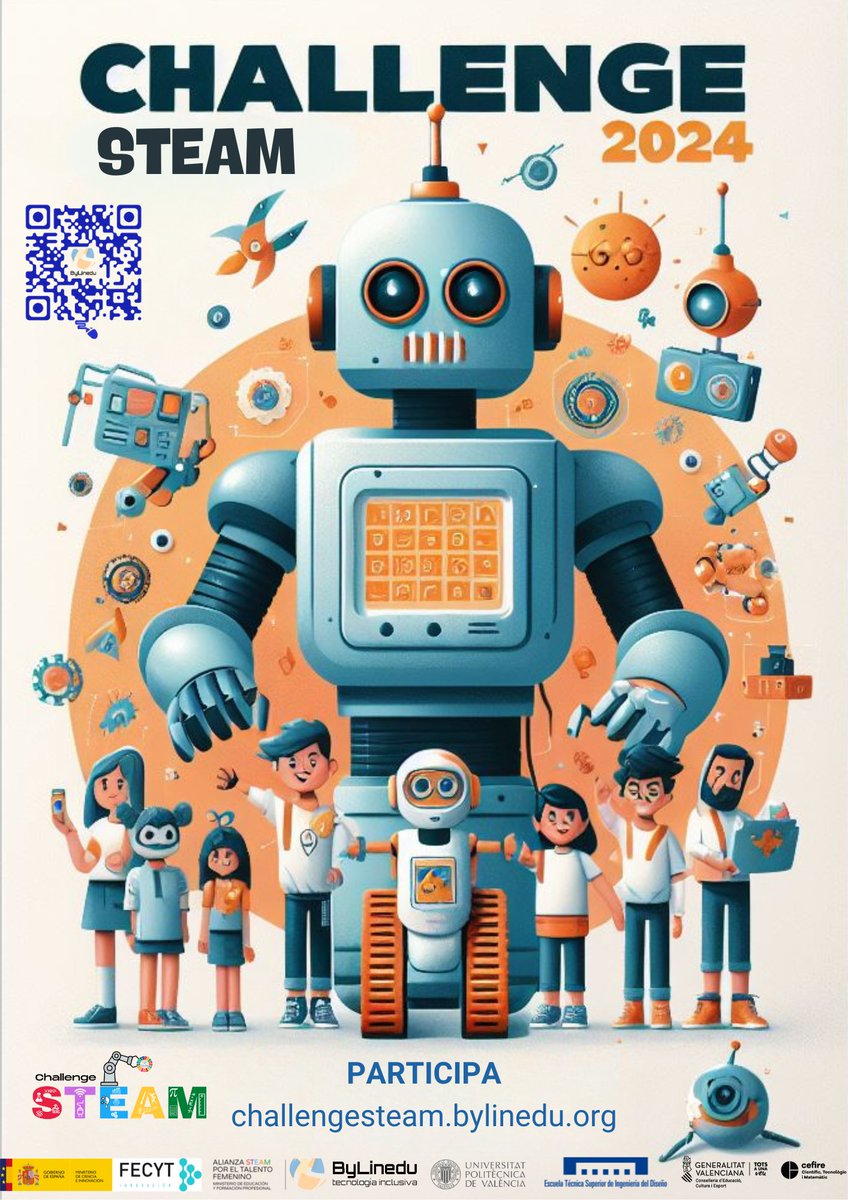 inedu's tweet image. ¿Te gustaría programar robots, crear videojuegos o diseñar soluciones para el planeta? Descubre cómo puedes hacerlo y participa en el III Challenge STEAM
informate en challengesteam.bylinedu.org

#AlianzaSTEAM #CoderDojoGirls #CoderDojo #bylinedu
#TecnologiaInclusiva
