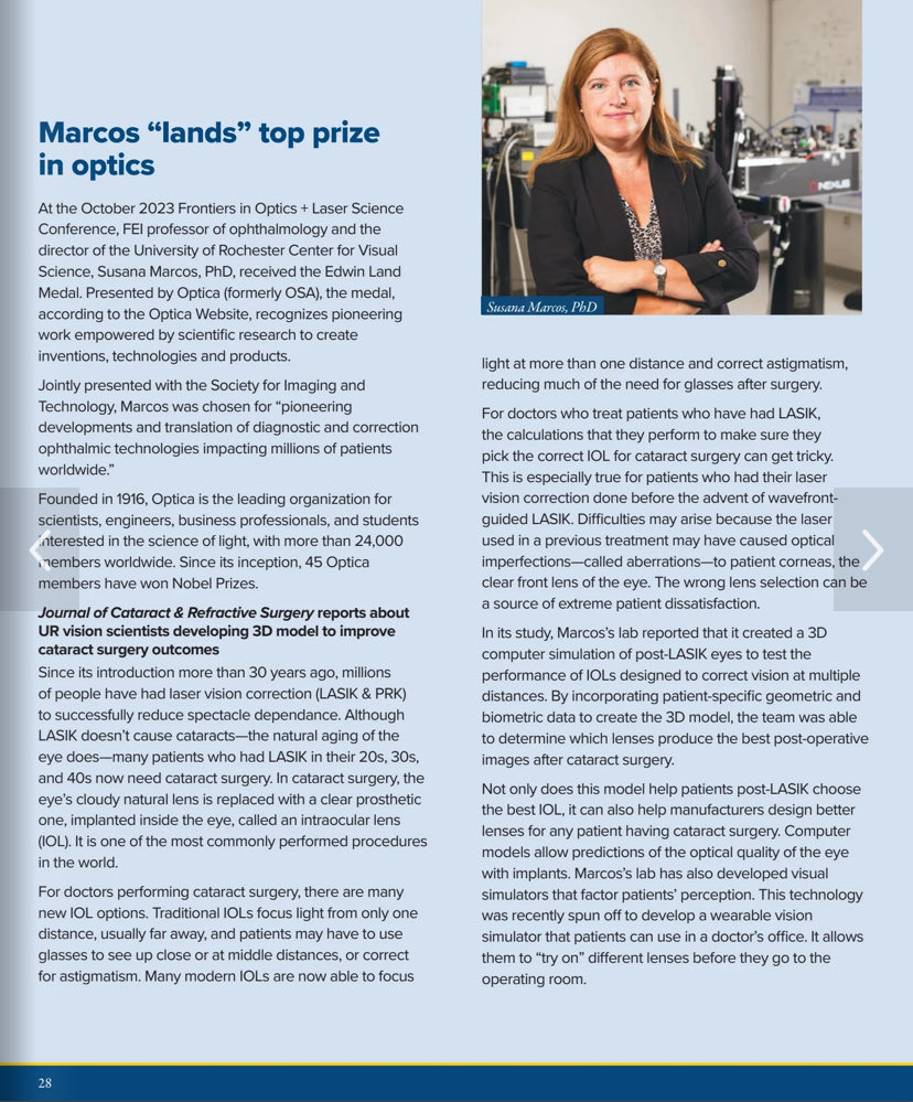 MarcosLab_UR (@marcoslabur) on Twitter photo Thanks <a href="/FlaumEye/">Flaum Eye Institute</a> for feature in #VisionfortheFuture; <a href="/OpticaWorldwide/">Optica</a> #LandMedal <a href="/jcrsjournal/">JCRS</a> #IOLs #LASIK #EyeModels #SimVisGekko @MarcosLabUR <a href="/CvsUor/">CVSUoR</a> <a href="/RochesterOptics/">Institute of Optics</a> @AriaRochester <a href="/UofR/">University of Rochester</a> #URochesterResearch @2eyesvision 👀 Thanks <a href="/FlaumEye/">Flaum Eye Institute</a> for feature in #VisionfortheFuture; <a href="/OpticaWorldwide/">Optica</a> #LandMedal <a href="/jcrsjournal/">JCRS</a> #IOLs #LASIK #EyeModels #SimVisGekko @MarcosLabUR <a href="/CvsUor/">CVSUoR</a> <a href="/RochesterOptics/">Institute of Optics</a> @AriaRochester <a href="/UofR/">University of Rochester</a> #URochesterResearch @2eyesvision 👀