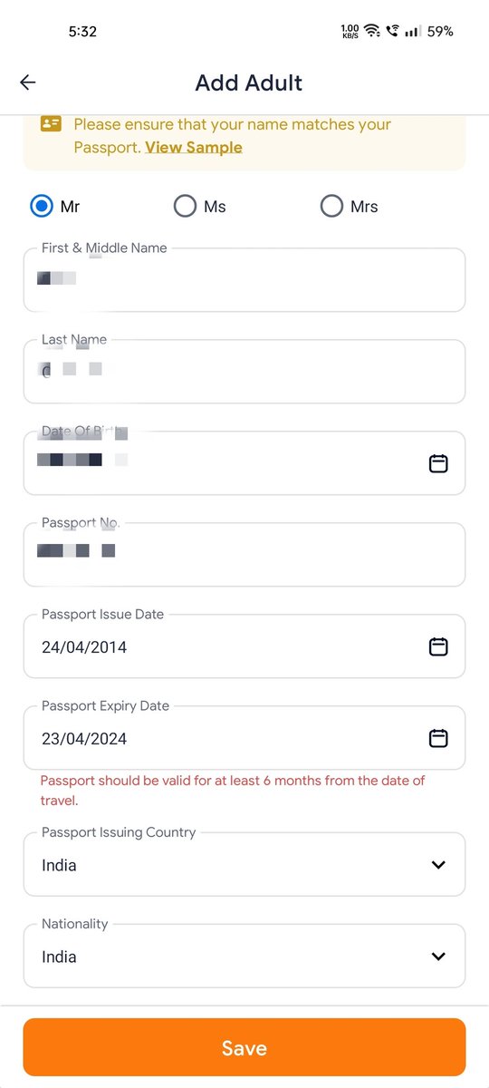M100___0's tweet photo. Trying to book a ticket from Doha To Kerala on @ixigo, I have an Indian passport then why should my passport be valid for another 6 months?

Does every app has this problem?

@goibibo @makemytrip @Skyscanner https://t.co/8WkTlsbb7A