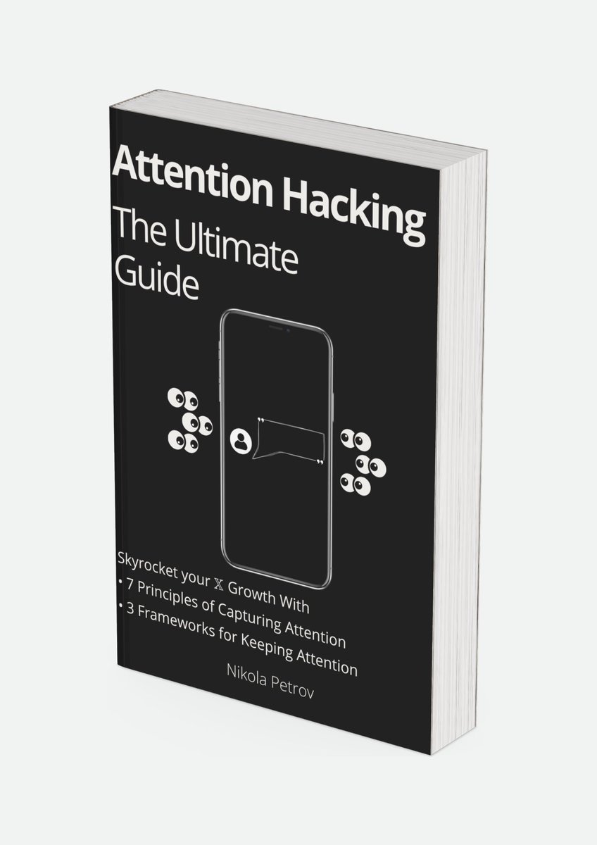 I got 580k+ impressions and +755 followers in 2 months.

How?

By mastering The Art of Hacking Attention.

I wrote an E-Book to teach you to do the same.

FREE for 48 hours.

Want it? 

• Like
• Follow me (so I can DM you)
• Comment "Hack"

RTs are very much appreciated.