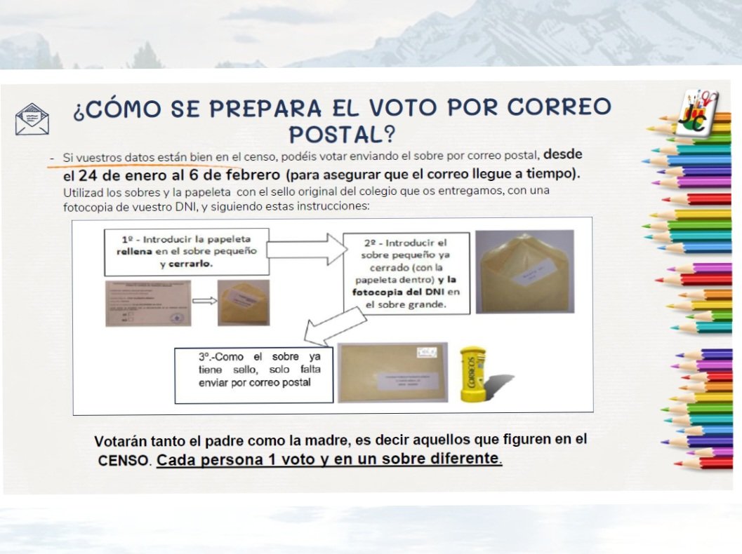 Más instrucciones para la votación