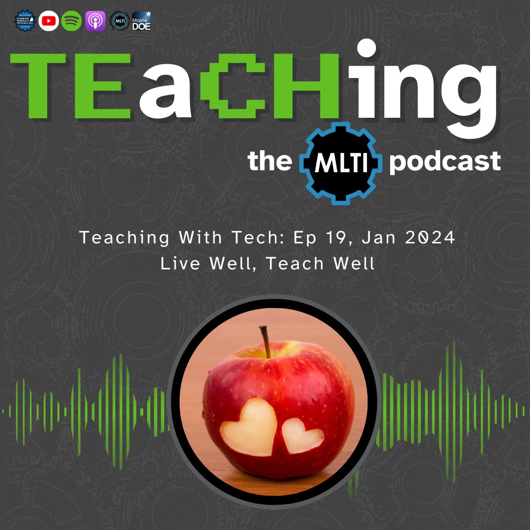 mainedoeltt's tweet photo. The #MLTI Team celebrates 1 year of #TeachingWithTech by exploring wellness for teachers & students through effective lessons, tools & upcoming PD. Eric Hanson joins in to share RSU23's approach to prioritizing teacher wellness.
https://t.co/4ovX6Enad9
@mdoenews @BanksEmmamarie https://t.co/Vl78cKbrNG