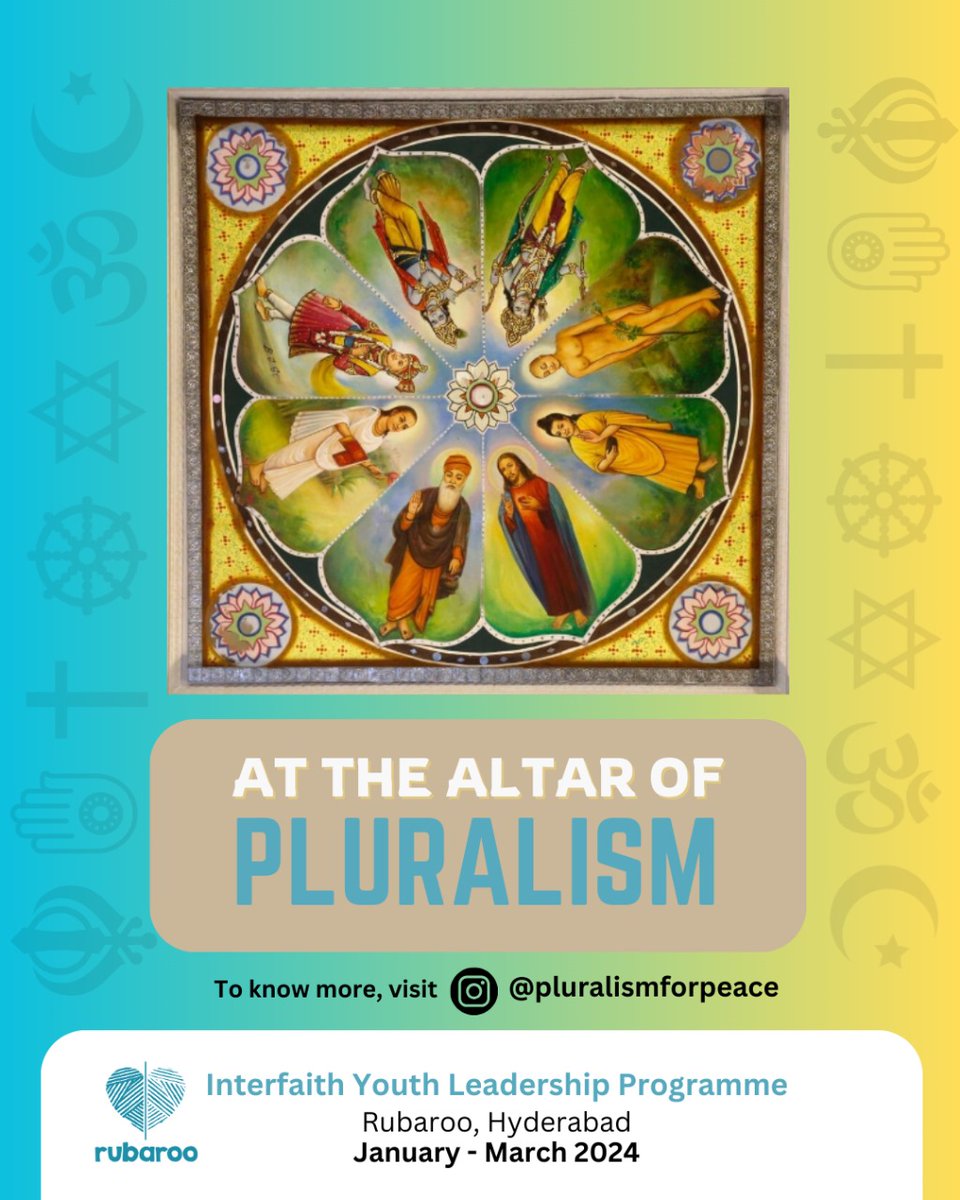 URM1's tweet photo. So thrilled to be launching the 'Pluralism for Peace: At Pluralism's Altar' project on World Interfaith Harmony Week! This is part of my fellowship with @RubarooHyd's Interfaith Youth Leadership Programme. Read more on https://t.co/alyPYxKy9J https://t.co/nGdIjDDVMs