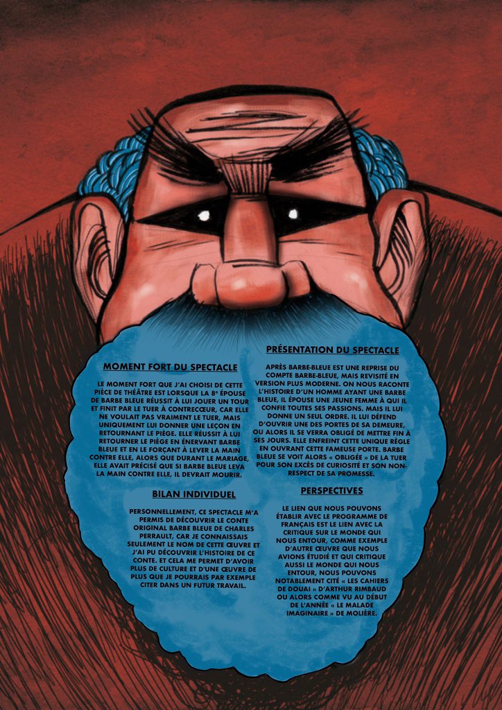 LdLycee's tweet photo. Bravo à nos 1G2, très inspirés par la Barbe-bleue de @clementalthaus et @start.361 au @theatreanthea #feuillet de sortie #créativité #appropriation #EAC #théâtre @academienice @antibesjuanlespins @education_gouv https://t.co/6FOi15ZZro
