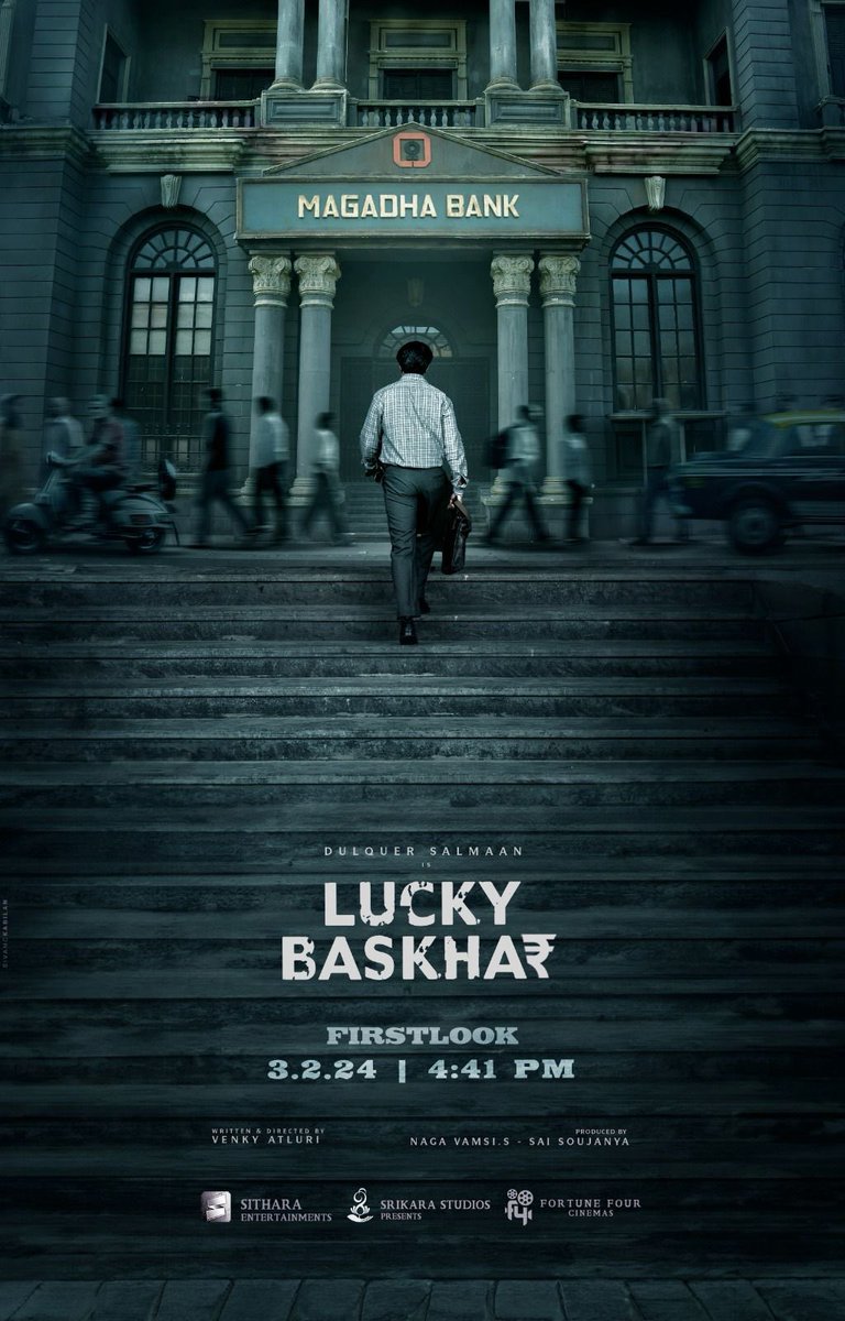 FilmyUpdatesv's tweet photo. #DulquerSalmaan's #LuckyBaskhar First Look Tomorrow at 4:41 PM! https://t.co/wTwa3nPGR1
