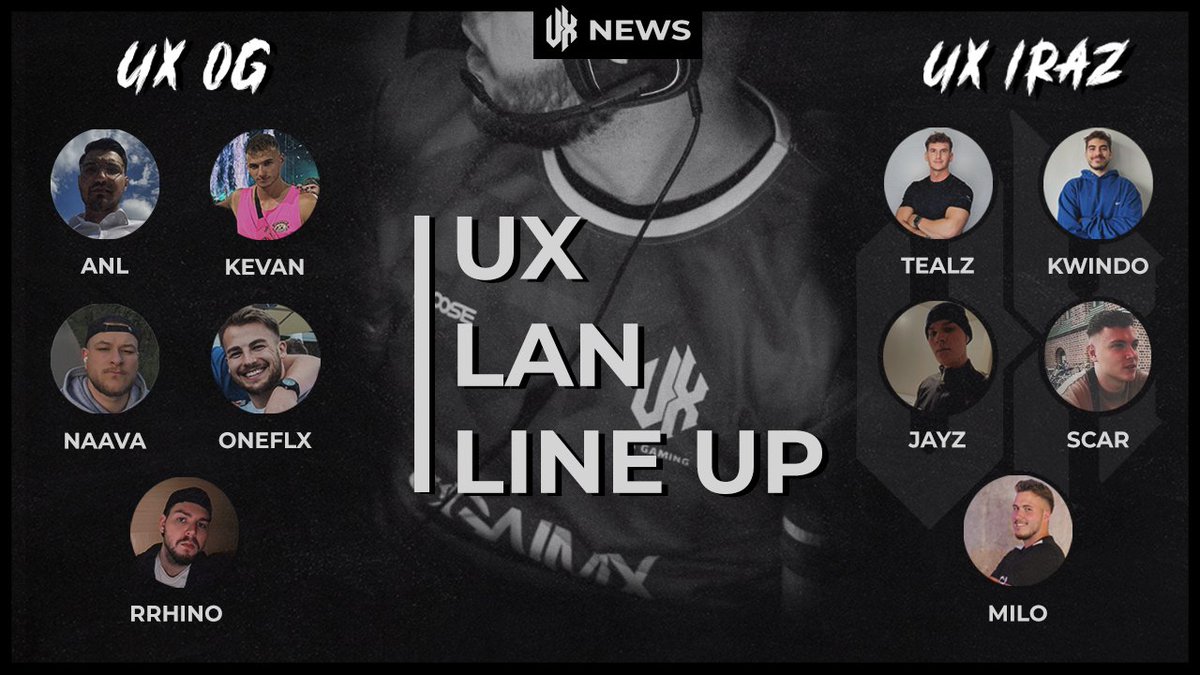 ▶ WeSports Lan Lineups ◀

Heute stellen wir euch die beiden Teams vor die am Wochenende alles für den Sieg auf der diesjährigen @WeSports_de CoD LAN geben werden 💪

Verfolgen könnt ihr das ganze ab Samstag auf twitch.tv/wesportsxleague

#uXArmy #wewontstop #uXOG #uXiRaz