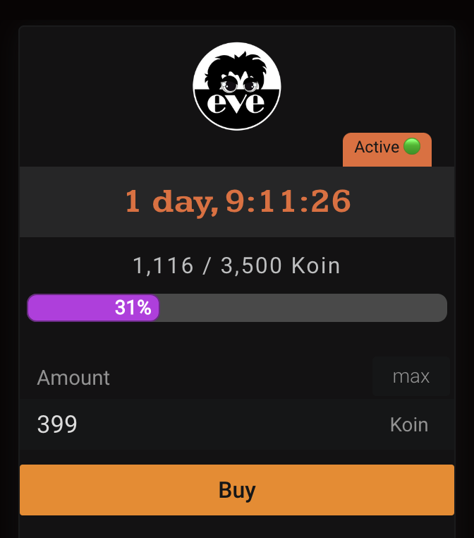 Ready, set, #weekend vibes! ❤️

Racing like it's the final stretch of a marathon! Our $EVE coin pre-sale has been a thrilling run, and now, as we approach the finish line, we need your support to sprint through those last moments. 🏃‍♀️💨

The journey's been epic, and your energy