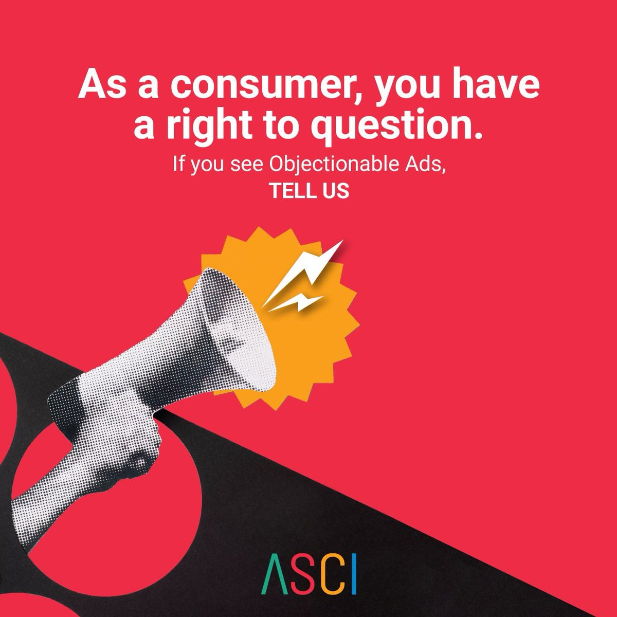 Raising your voice against misleading ads empowers you to make the right choice as a consumer.  To register a complaint, visit ascionline.in or WhatsApp us on 77100 12345

#KnowYourRIghts #ASCI #ASCIAcademy #StandAgainstWrong #Advertising #AdWorld