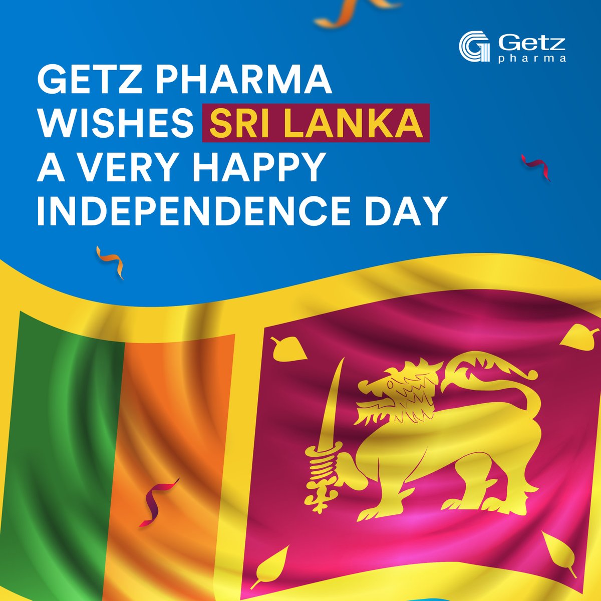 #GetzPharmaSriLanka: Sending warm wishes to our team in Sri Lanka on their Independence Day! We extend our best wishes for continued success and growth!

#GetzPharma #SriLankaIndependenceDay