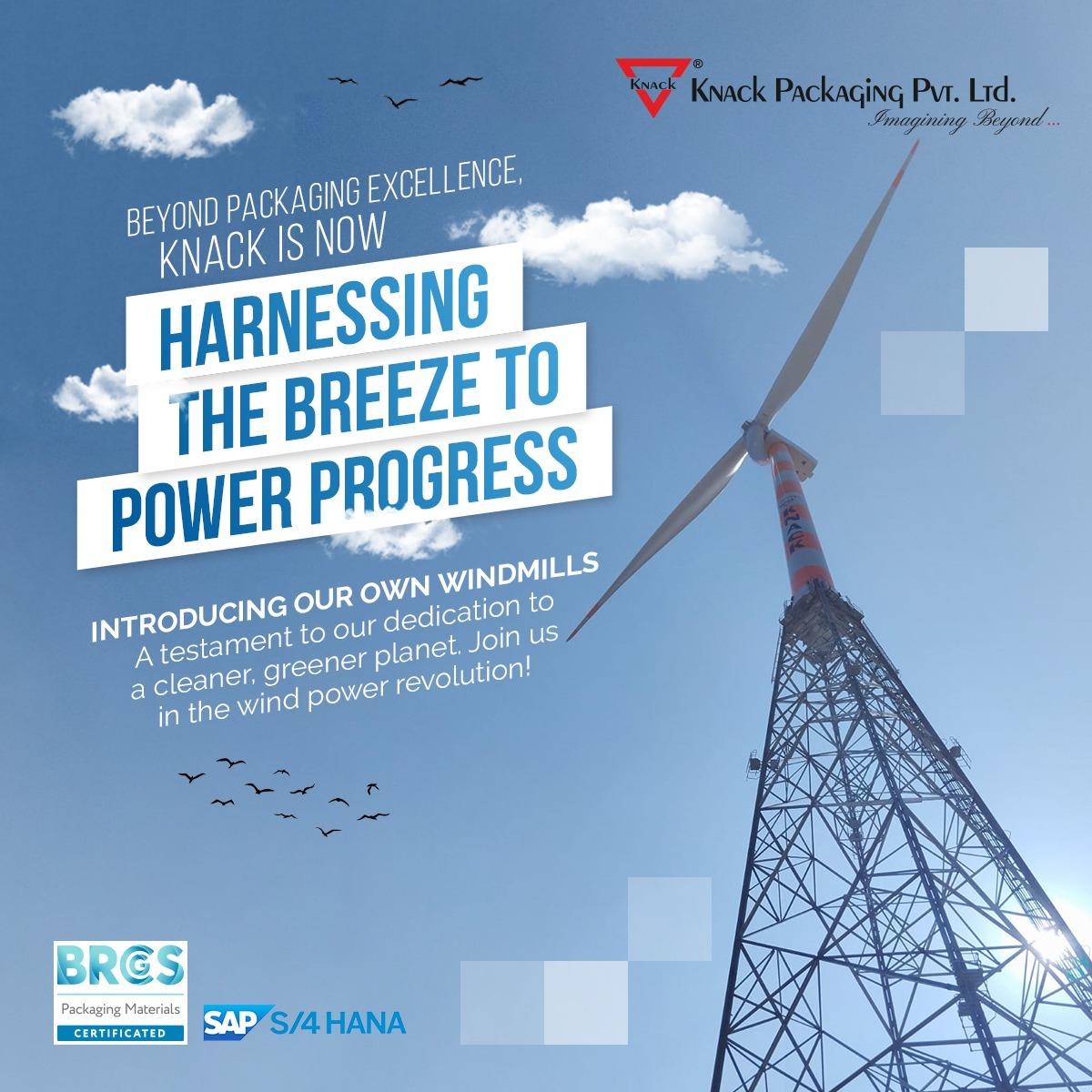 knack_packaging's tweet image. Explore our latest endeavor as we proudly introduce our own windmills, harnessing the power of wind to drive sustainability. Just as we revolutionize packaging, we're now making strides towards a greener future.  #WindPowerRevolution #KnackPackaging #FoodPackaging #GlobalLeaders