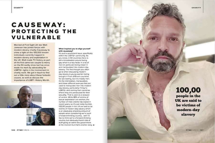 This LGBT+ History Month, we've collaborated with LGBTQ+ magazine <a href="/FyneTimes/">Fyne Times</a>, and Married at First UK star Matt Jameson, to raise awareness of challenges LGBTQ+ modern slavery survivors can face 🏳️‍🌈🏳️‍⚧️

Please read here: lnkd.in/eWPT6Mkh

#LGBTQ #LGBTQHistoryMonth