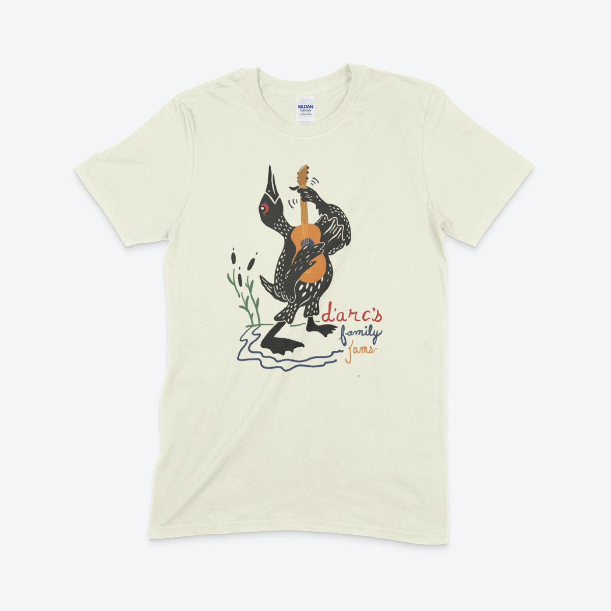 We have a new design and t shirt! The Baygrass Loon Tee is designed by local artist Elizabeth Kirk! As a part of #bandcampfriday, it is up for presale NOW! darcsfamilyjams.bandcamp.com/merch/the-bayg…