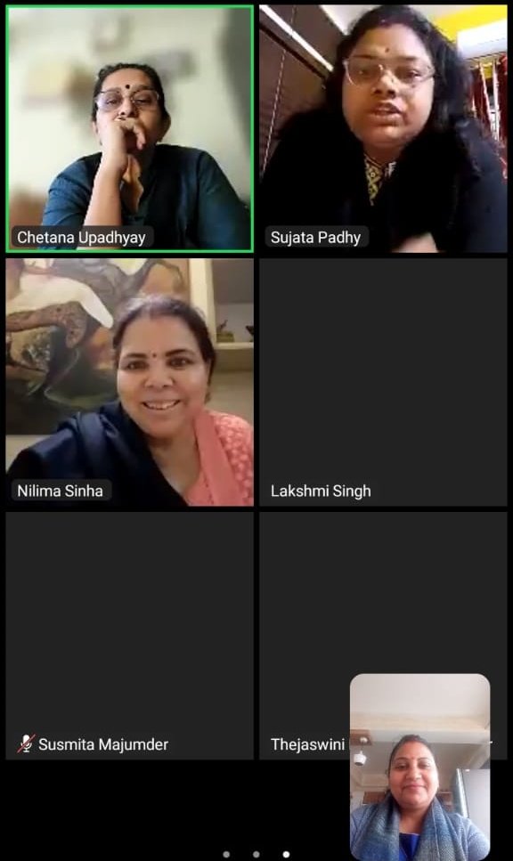 DeshbhakTLaxmi's tweet photo. Virtual Meeting on @NamoApp
#ViksitBharatAmbassador
#MahilaMorcha1CrSelfies
Come join us via #HumaraAppNamoApp
@SujataPadhyBJP
@chetanaupadhya2
@RanjitaSingh015
@SushmitaMazumdar
@Tejaswini https://t.co/mrOGUkNa0X