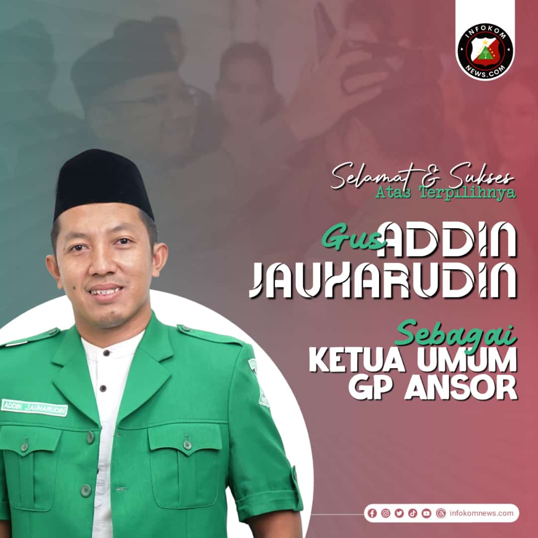 Infokomnewscom's tweet photo. Selamat &amp; Sukses Atas Terpilihnya..
Gus @addinjauharudin Sebagai Ketua Umum Gerakan Pemuda Ansor. https://t.co/WtOCnXNllb