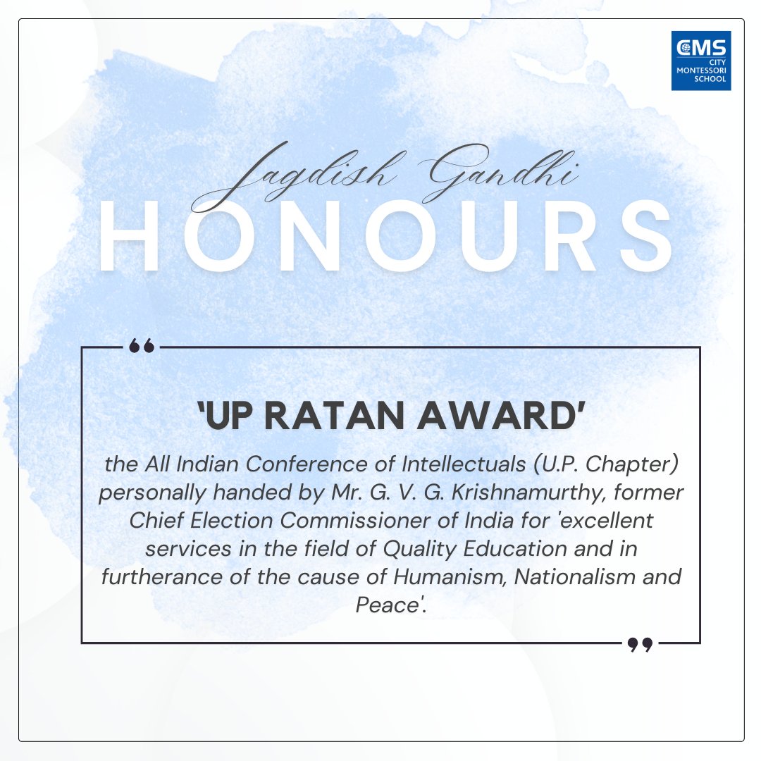 CmsJaiJagat's tweet photo. Let's applaud Dr. Gandhi's extraordinary contributions and his relentless pursuit of excellence in education.
#CMS #CMSeducation #CMSStudents #AcademicExcellence #OutstandingTeachers #InspiringLeaders #HighAchiever #CMSActivity #DrJagdishGandhi https://t.co/Ns9mdNtenE