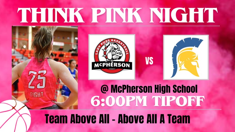 One of our favorite nights of the season as we host our Think Pink Night for Breast Cancer Awareness! Our Lady Pups youth teams, MMS, and MHS GBB teams have raised funds and flew past the $60K mark in our 17th year. <a href="/MHSBullpups/">McPherson HS</a> #bullpupnation #fight