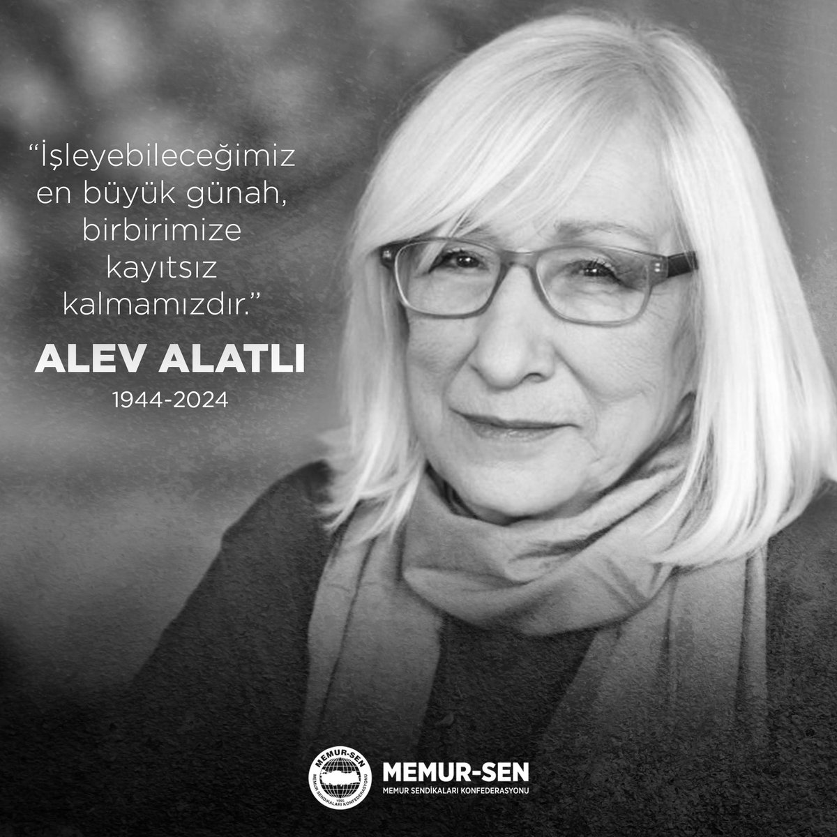 _aliyalcin_'s tweet photo. Satırlarında bu toprakların mayasını yansıtan, düşünce ve fikir dünyamızın önemli şahsiyetlerinden mütefekkir, yazar Alev Alatlı'nın vefatını derin bir üzüntü ile öğrendim. 

Entelektüel birikimiyle geride kıymetli eserler bırakan ve Cumhurbaşkanlığı Kültür ve Sanat Büyük Ödülü sahibi Alatlı'ya Allahtan rahmet yakınlarına başsağlığı diliyorum. 

Mekanı cennet, makamı âli olsun.
