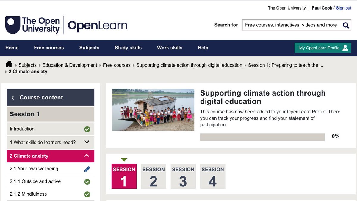 Pau1Cook's tweet image. 🌎 I'm excited to have enrolled on this excellent new free climate education course by @openuniversity in #MiltonKeynes 
open.edu/openlearn/educ…