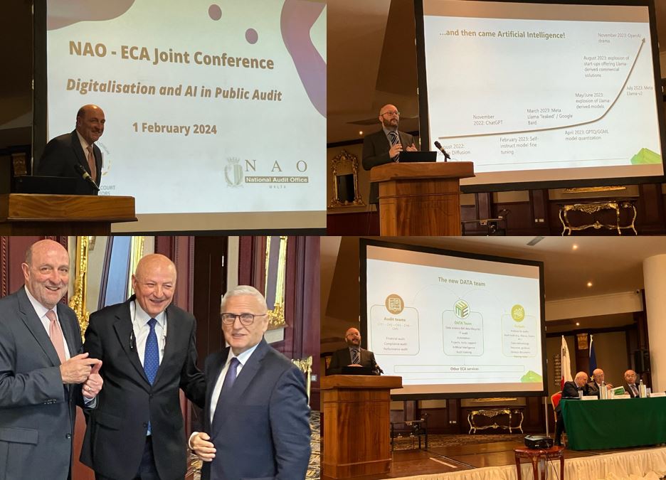 It was a pleasure to participate in the annual joint National Audit Office (#Malta) #EuropeanCourtOfAuditors (ECA) seminar on Digitalisation and AI in Public Audit, sharing ECA's journey through the DATA team's experience.