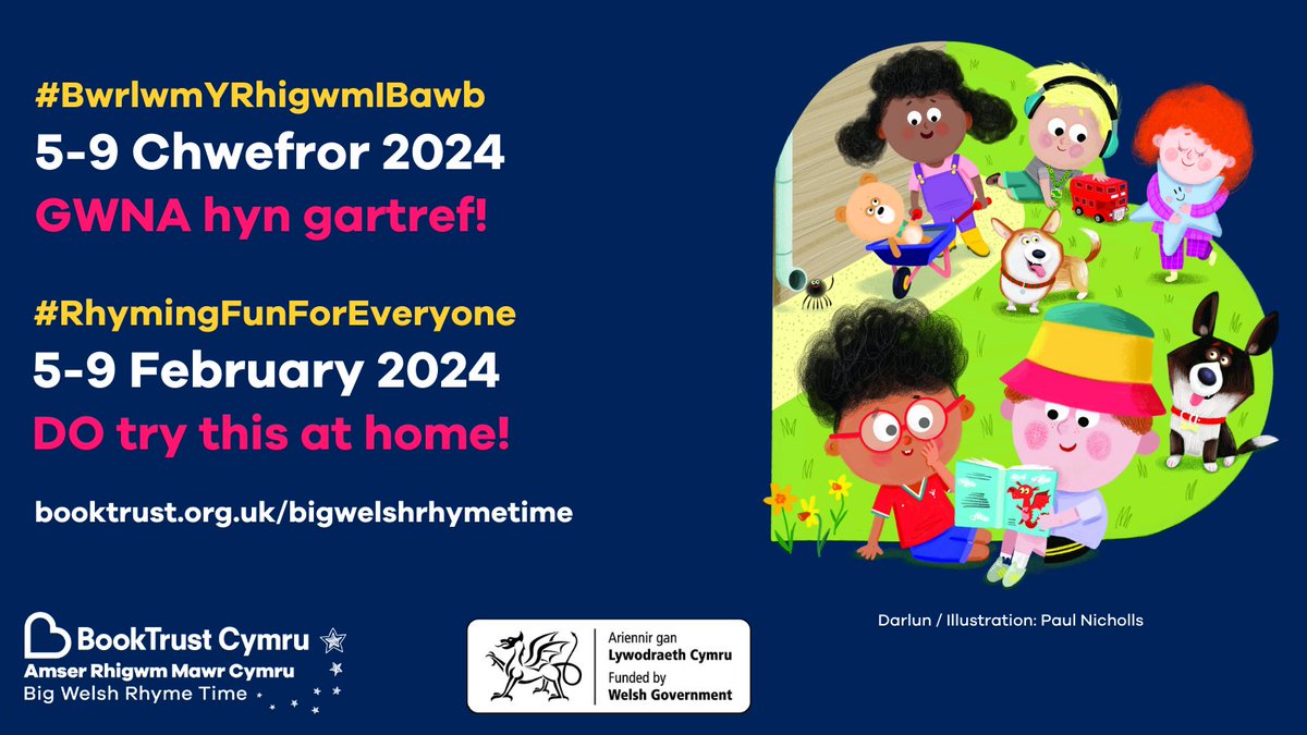 We are SO excited for #BigWelshRhymeTime next week!
Find out what it's all about and how to get involved here: booktrust.org.uk/bigwelshrhymet…
#RhymingFunForEveryone