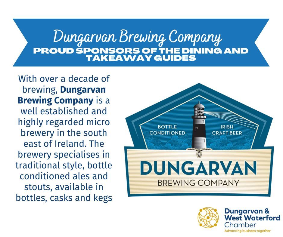 Thanks to Dungarvan Brewing Company for supporting this post. Why not pick up some bottles when out and about or grab a pint at your favourite local now, pouring on draught & by the bottle all round town. buff.ly/3HG9VpF 

🤤🌍 #DiningGuide #TakeawayGuide #NomNomNom