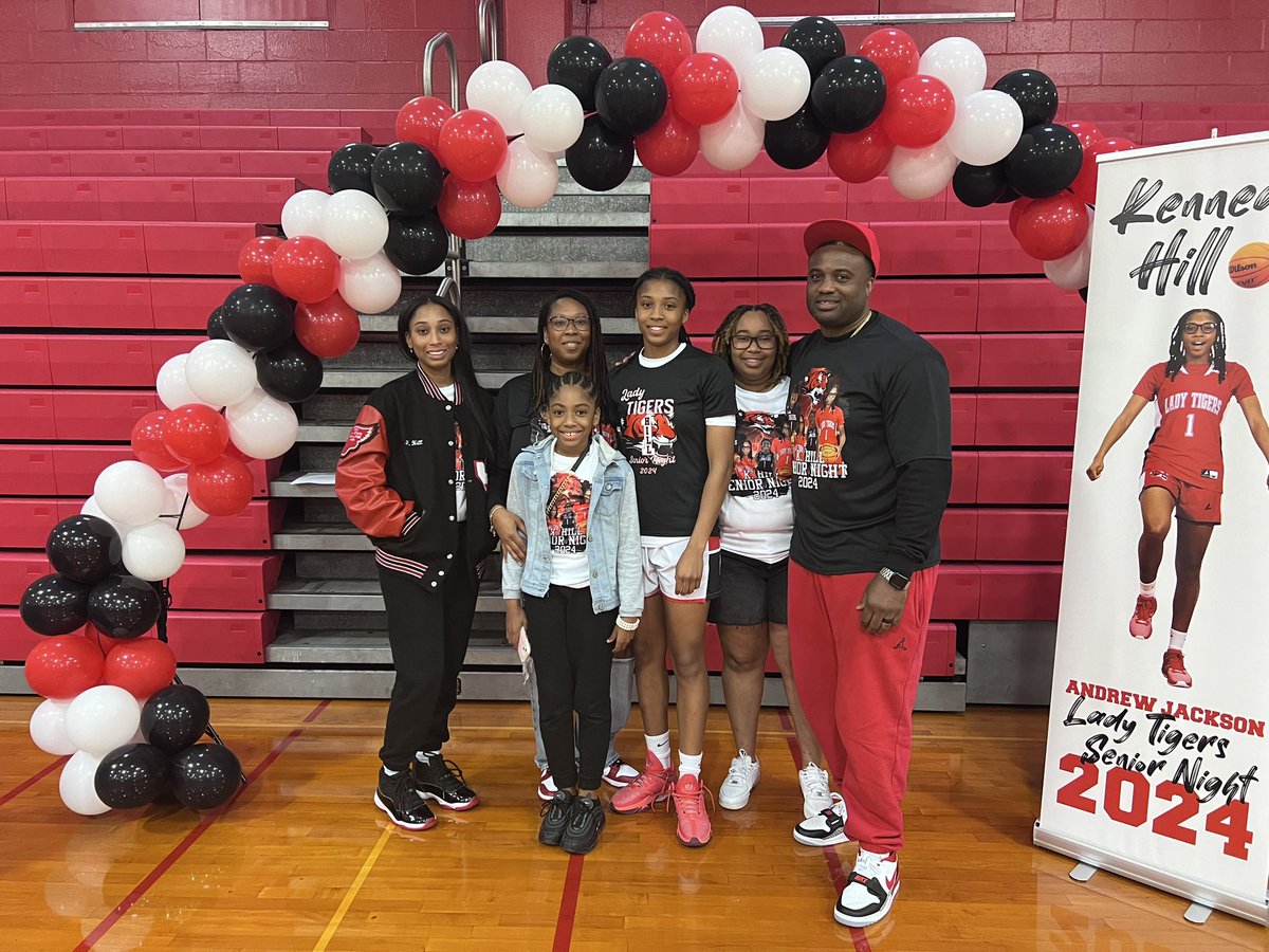 KHill24's tweet photo. Basketball Senior Night was a blast! Thank you to my team and Coaches for making this happen! Thank you to my family and friends for coming out to support!! I love you! Track season up next! #2024 #AJHS #girlsbasketball #blessed #grateful https://t.co/nVxnef3c3H