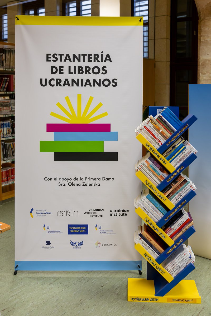 bibliomallorca's tweet photo. La Xarxa de Biblioteques de Mallorca comptarà amb un fons de  llibres en ucraïnès.
Una iniciativa de l'Associació AMAR  Ucraïna i el Consolat General d’Ucraïna a Barcelona,  ja present  a 45 països i que compta amb el suport de la primera dama  d’Ucraïna, Olena Zelenska https://t.co/y4FCsaxbRj