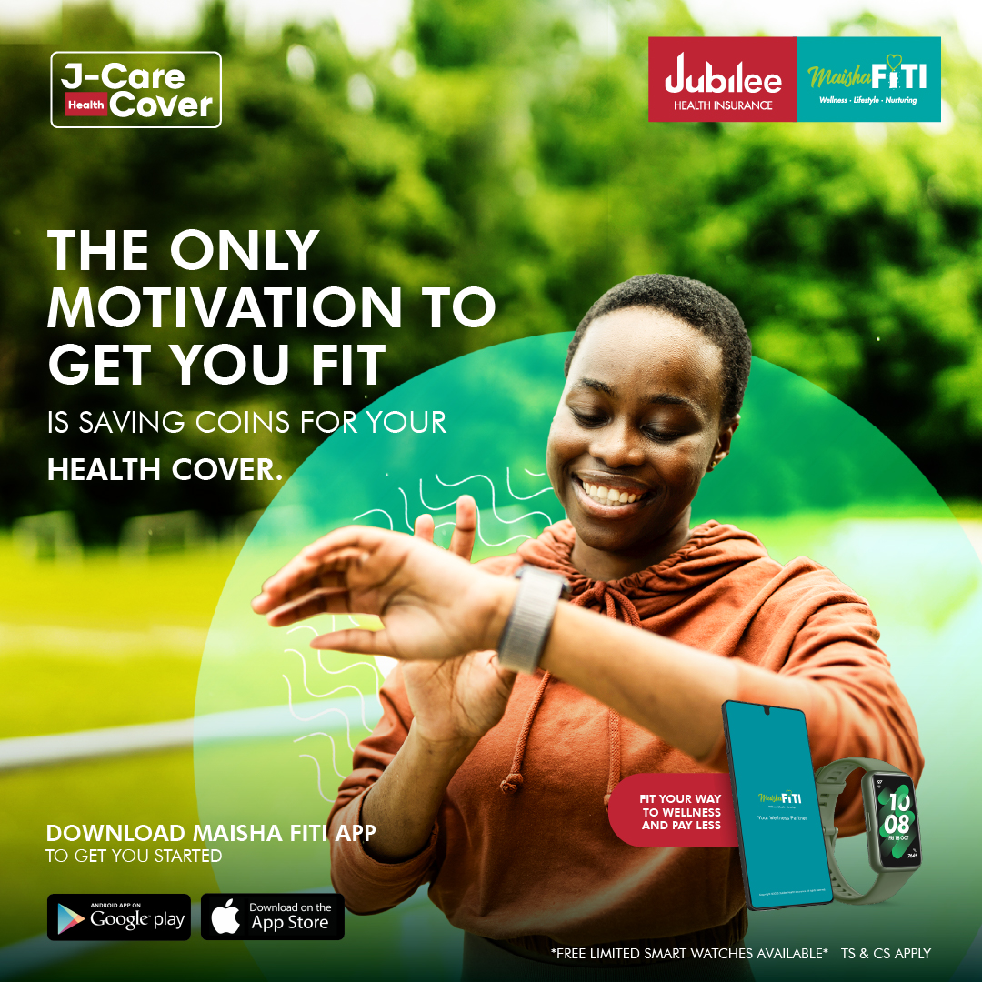 JubileeInsKE's tweet image. We will be your motivation. With the great possibilities of paying less for your J- Care medical cover.….but wait we can’t see you on the Leaderboard.​

Download the Maisha Fiti App and get started in the Do anything for the steps and get tracking!.​

#Doanythingforthesteps