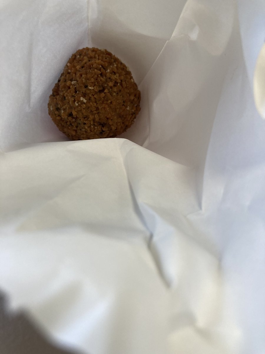 Vegetarische bitterbal van Elite. Krijgt van mij een uitstekend.