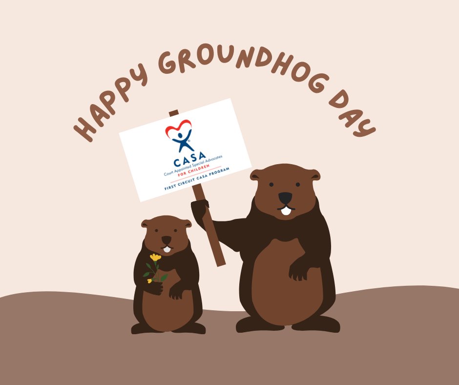 🐾 Will Punxsutawney Phil predict six more weeks of winter or an early spring? Regardless of the forecast, our CASA advocates bring warmth and hope to the lives of children every day. 🌷❄️ Let's celebrate the spirit of new beginnings and brighter days ahead! #NewBeginnings 🐿️💙