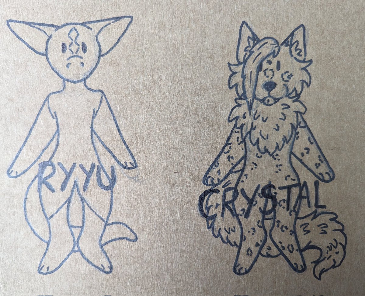 Me and @dragonofanarcy forgot to bring our badges to Scotiacon so I've doodled some quick makeshift ones with a sharpie and some card I already had XD Not perfect but it'll work